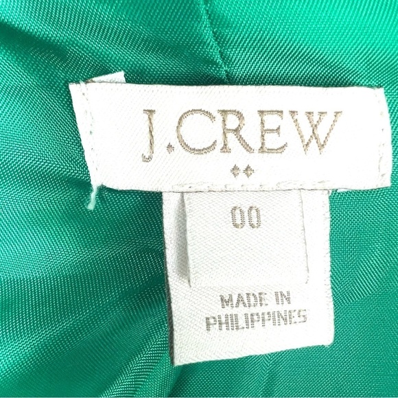 J.Crew City Coat Green Wool Blend Womens Sz 00 - Picture 4 of 11